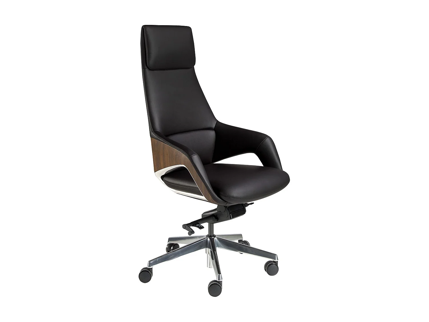 Fauteuil de bureau pivotant en similicuir noir 4210 ANGEL CERDA