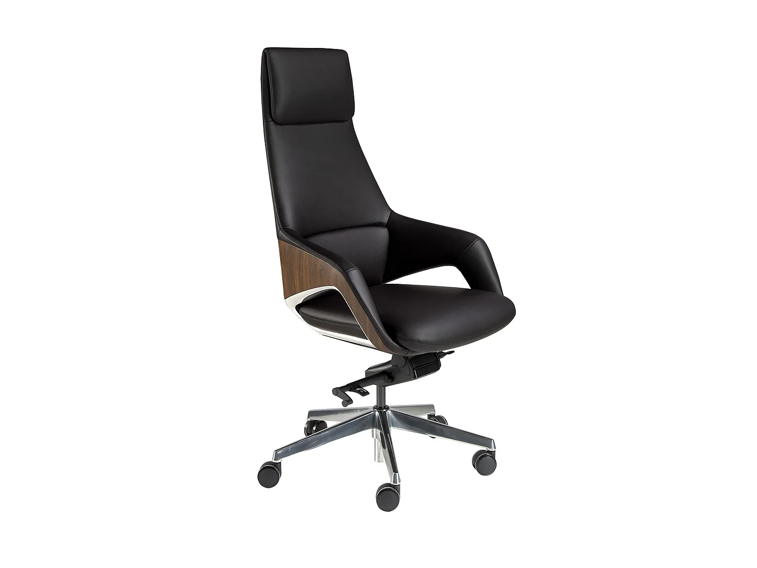 Fauteuil de bureau pivotant en similicuir noir 4210 ANGEL CERDA
