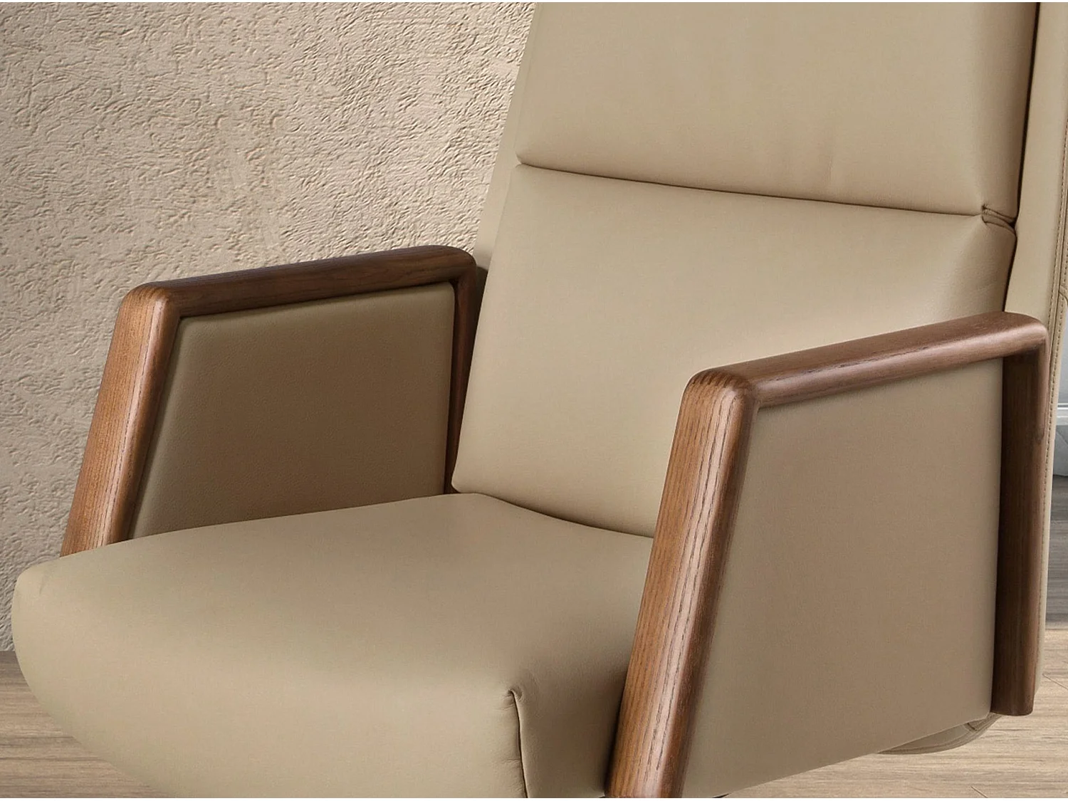 Fauteuil de bureau pivotant en similicuir vison 4213 ANGEL CERDA