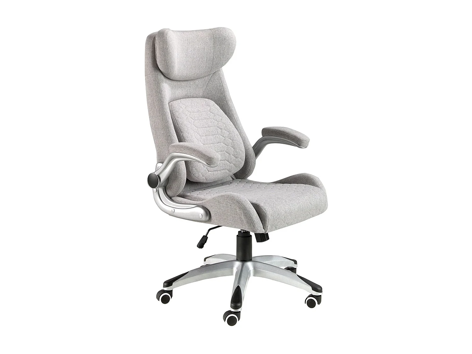 Fauteuil de bureau pivotant en tissu gris 4224 ANGEL CERDA