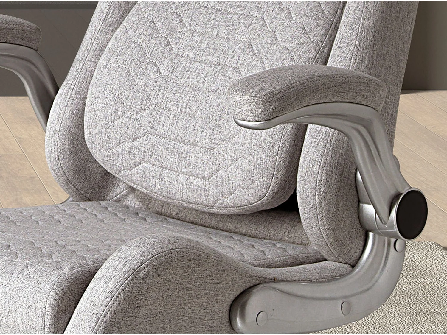 Fauteuil de bureau pivotant en tissu gris 4224 ANGEL CERDA