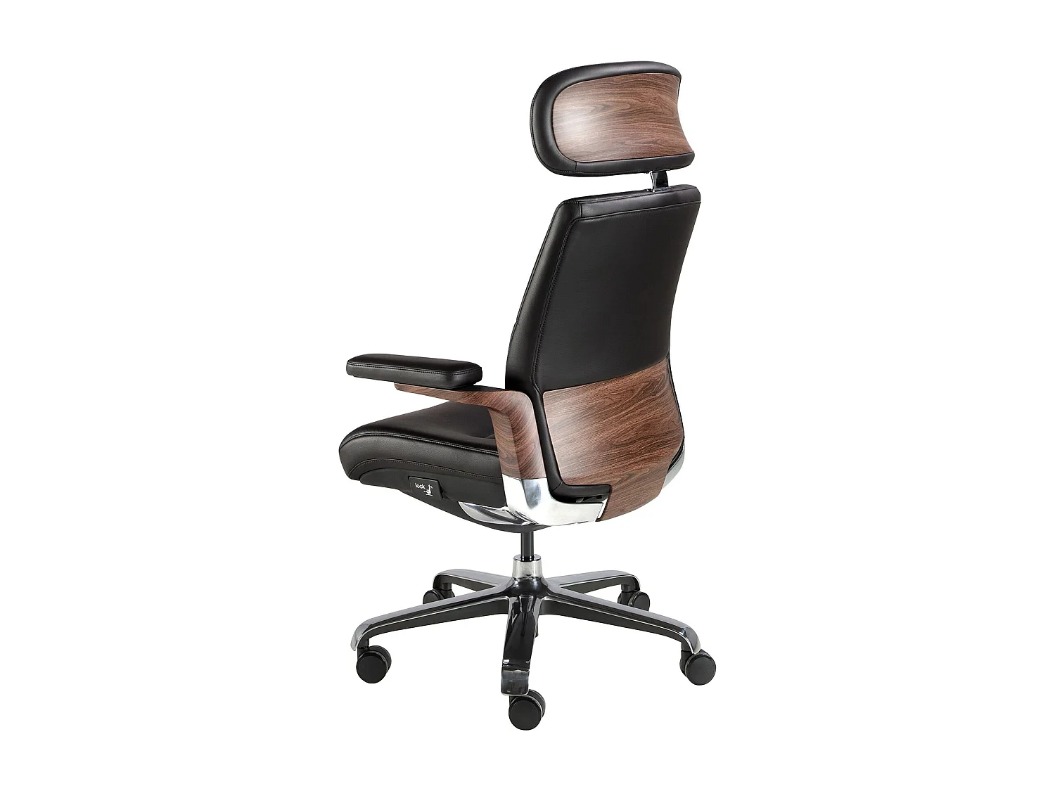 Cadeira giratória de escritório em couro sintético preto 4212 ANGEL CERDA