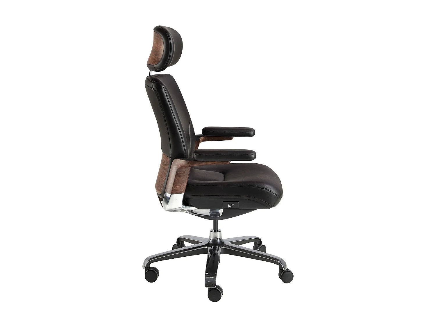 Fauteuil de bureau pivotant en similicuir noir 4212 ANGEL CERDA