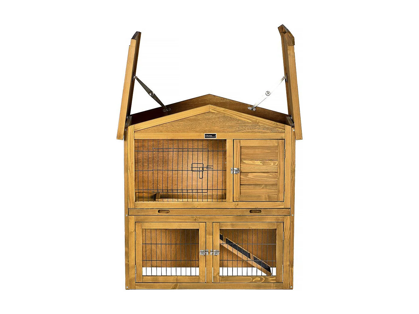 Hühnerstall aus Holz "Haselnuss" - 102 x 55 x 100 cm - Braun