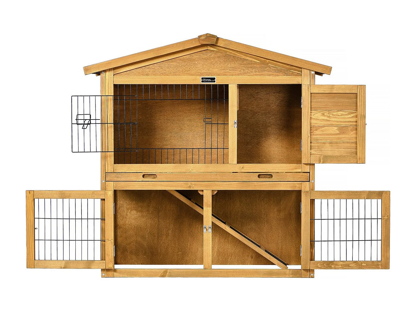 Hühnerstall aus Holz "Haselnuss" - 102 x 55 x 100 cm - Braun