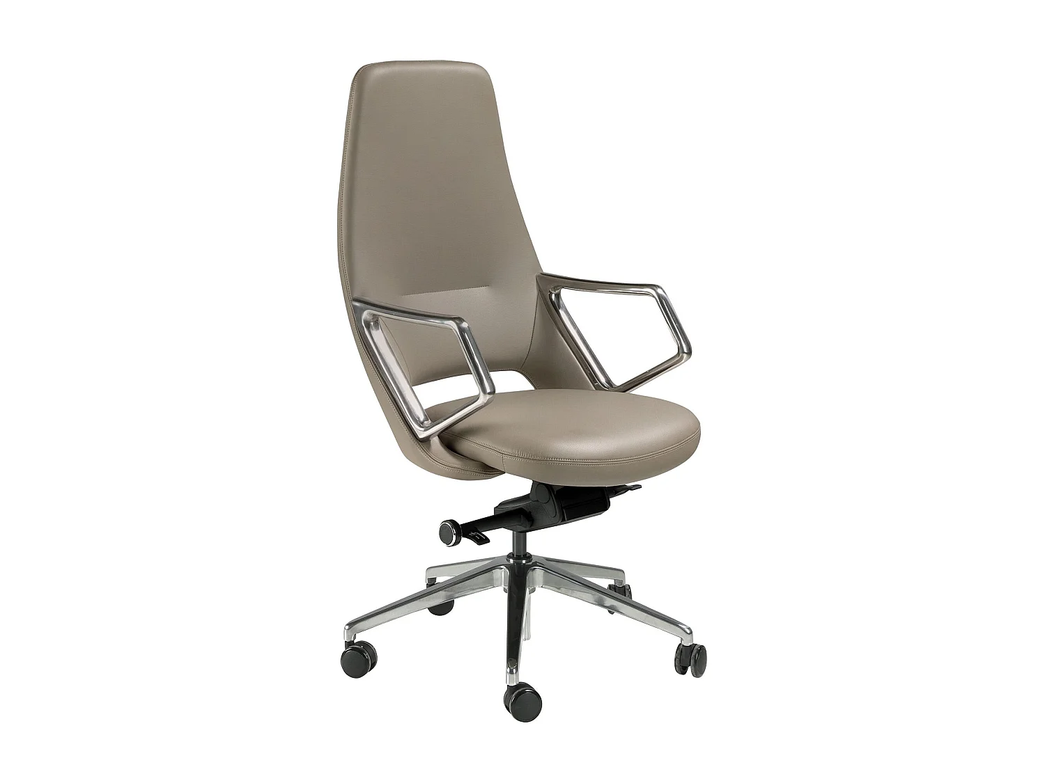 Fauteuil de bureau pivotant en similicuir gris 4217 ANGEL CERDA