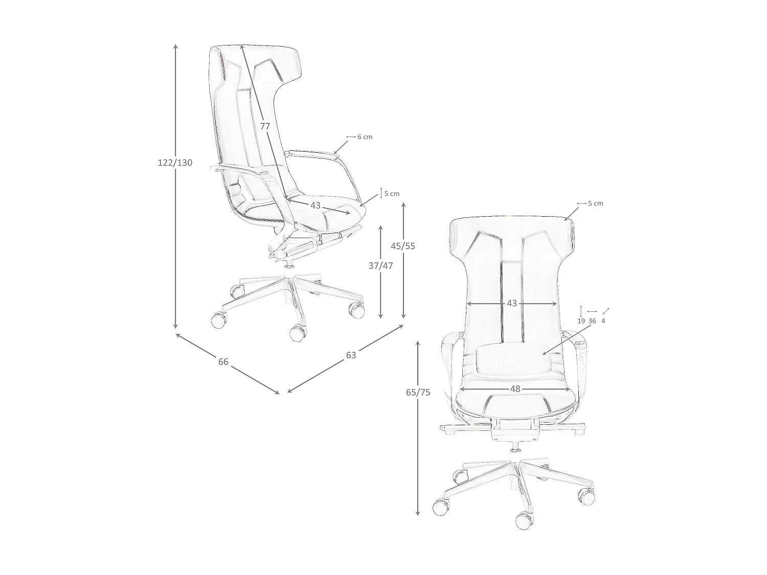 Fauteuil de bureau pivotant en similicuir noir 4215 ANGEL CERDA