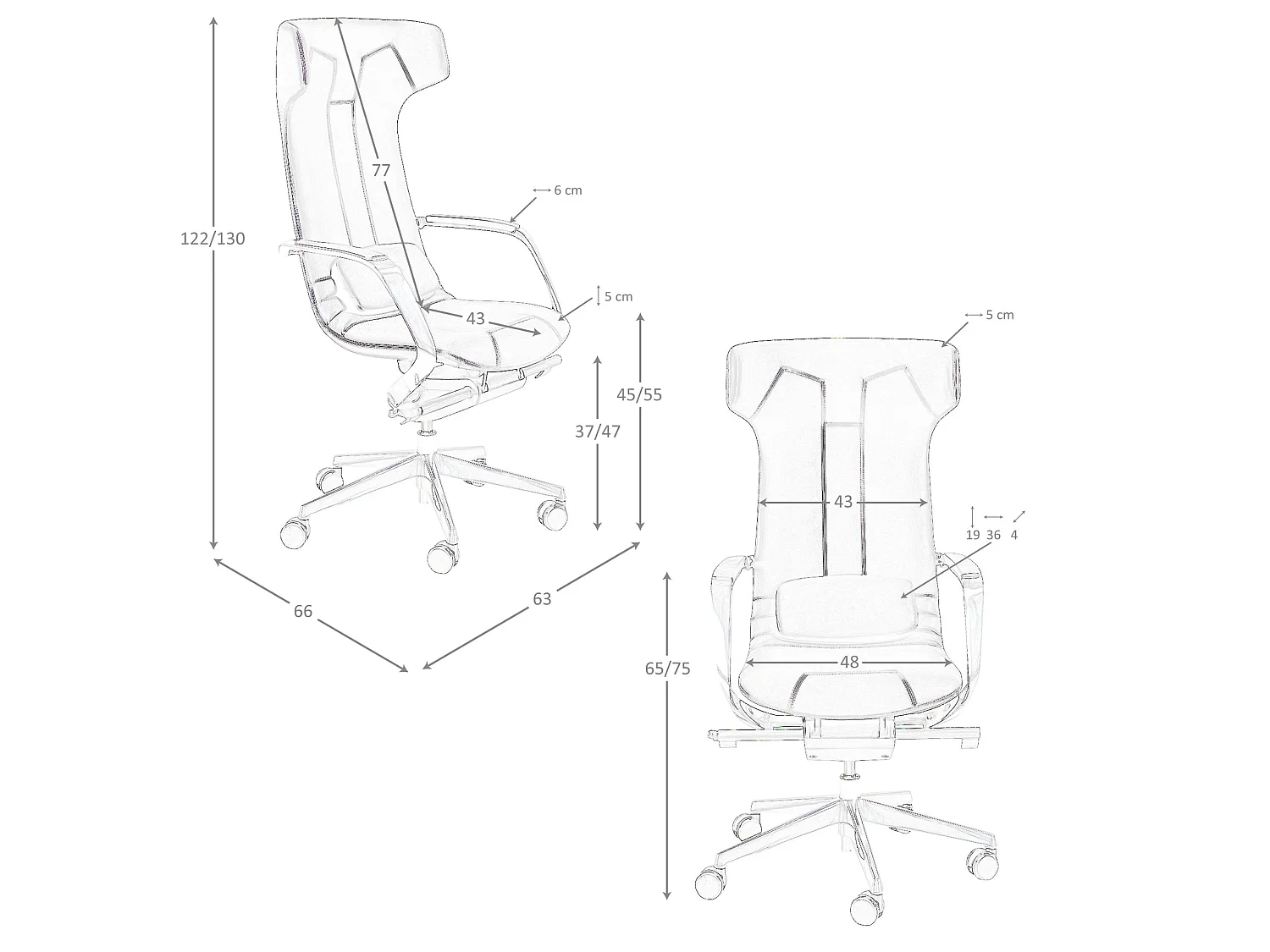 Fauteuil de bureau pivotant en similicuir marron 4216 ANGEL CERDA