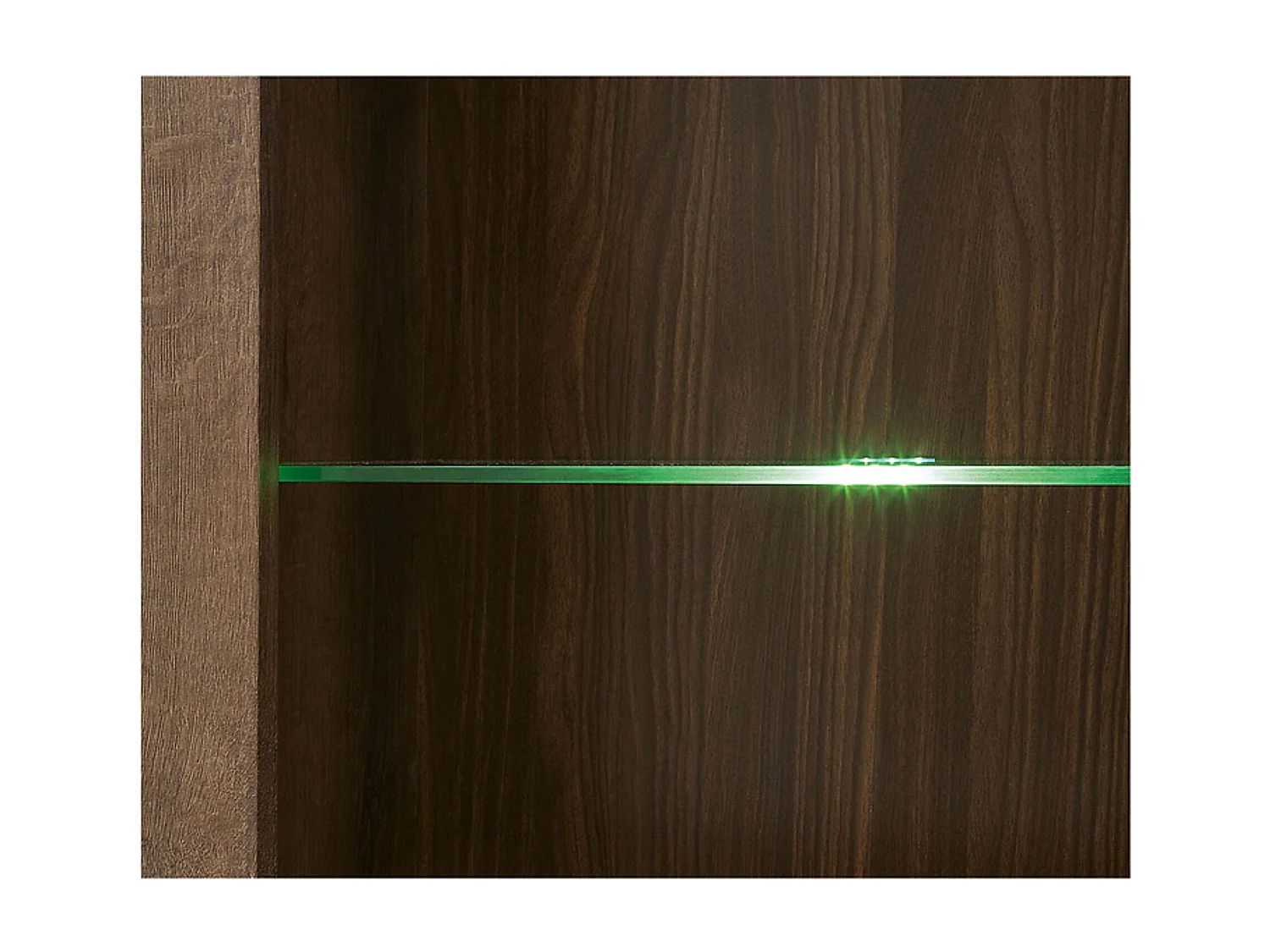 Vitrine Bibliothèque à 2 portes avec éclairage LED, coloris Chêne marron foncé/Chêne noir - Longueur 100,5 x Profondeur 39,5 x Hauteur 148,5 cm