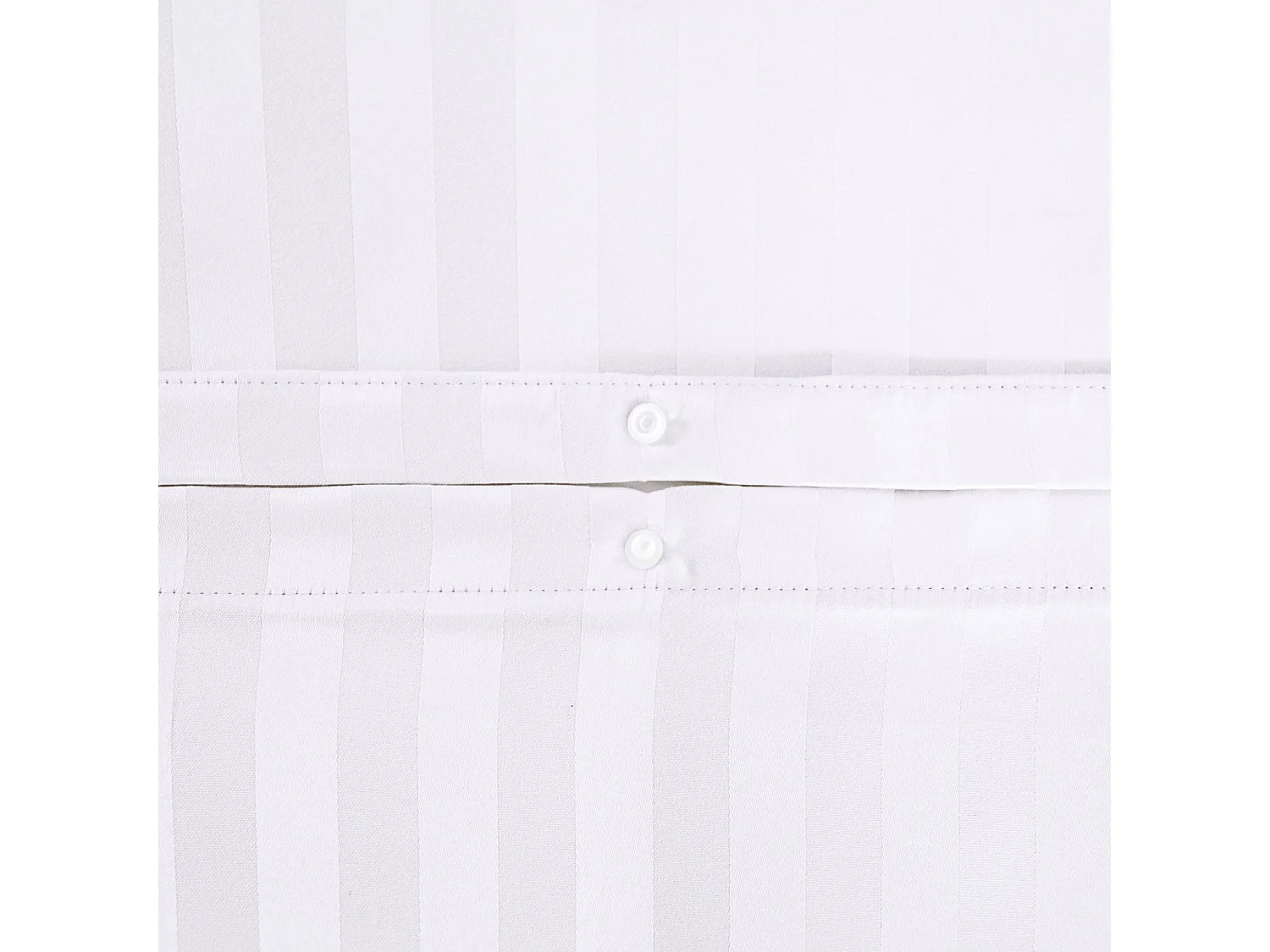 Ropa de cama de poliéster efecto satén con finas rayas blanco, 2