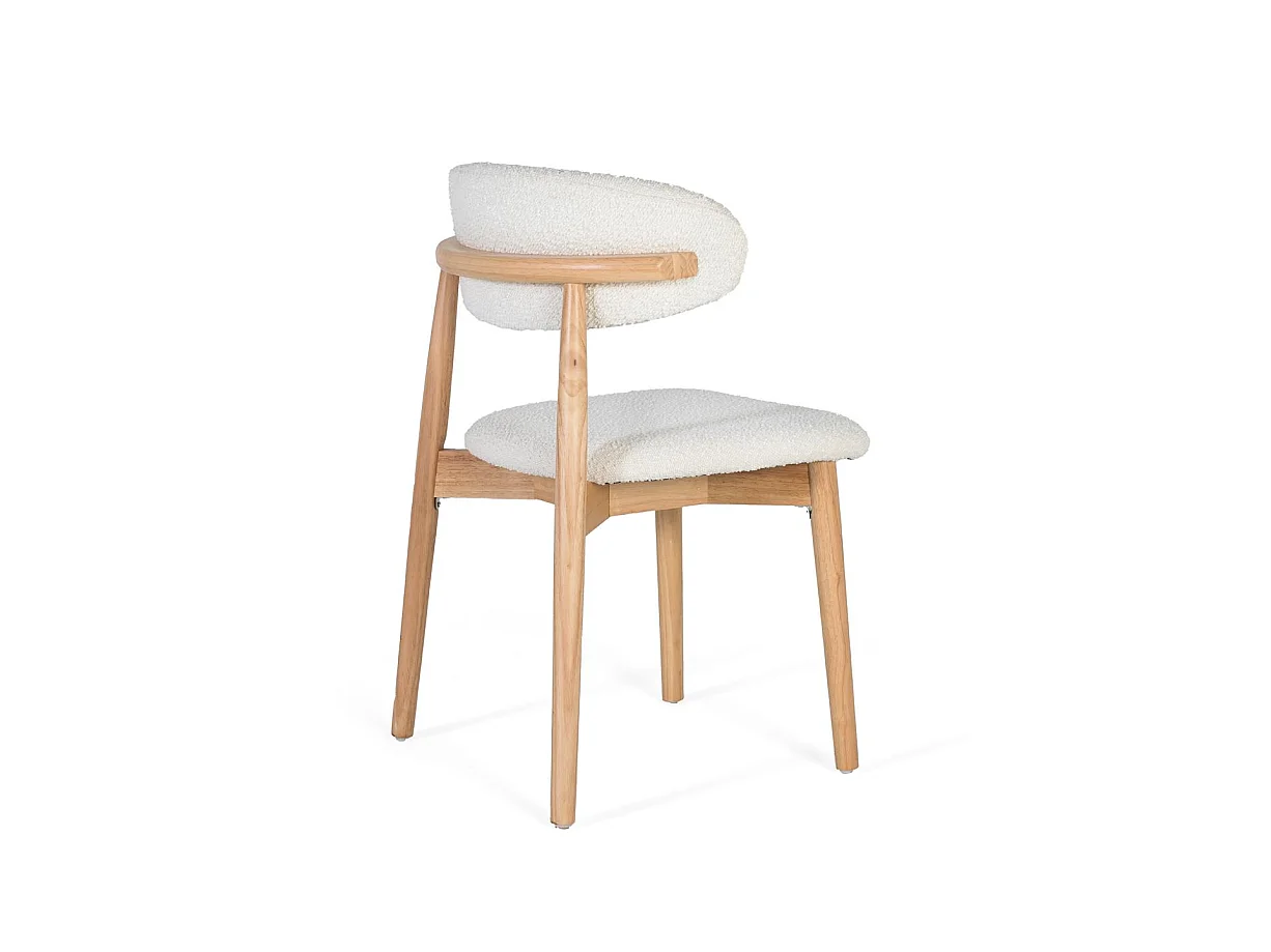 Silla de Madera de Caucho 56 Cm Estilo Contemporáno-79x56x50