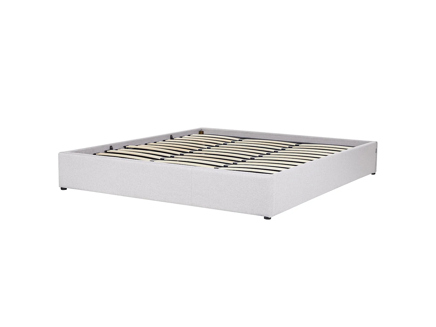 Lit ottoman Tissu DINAN 180 x 200 cm Gris clair
