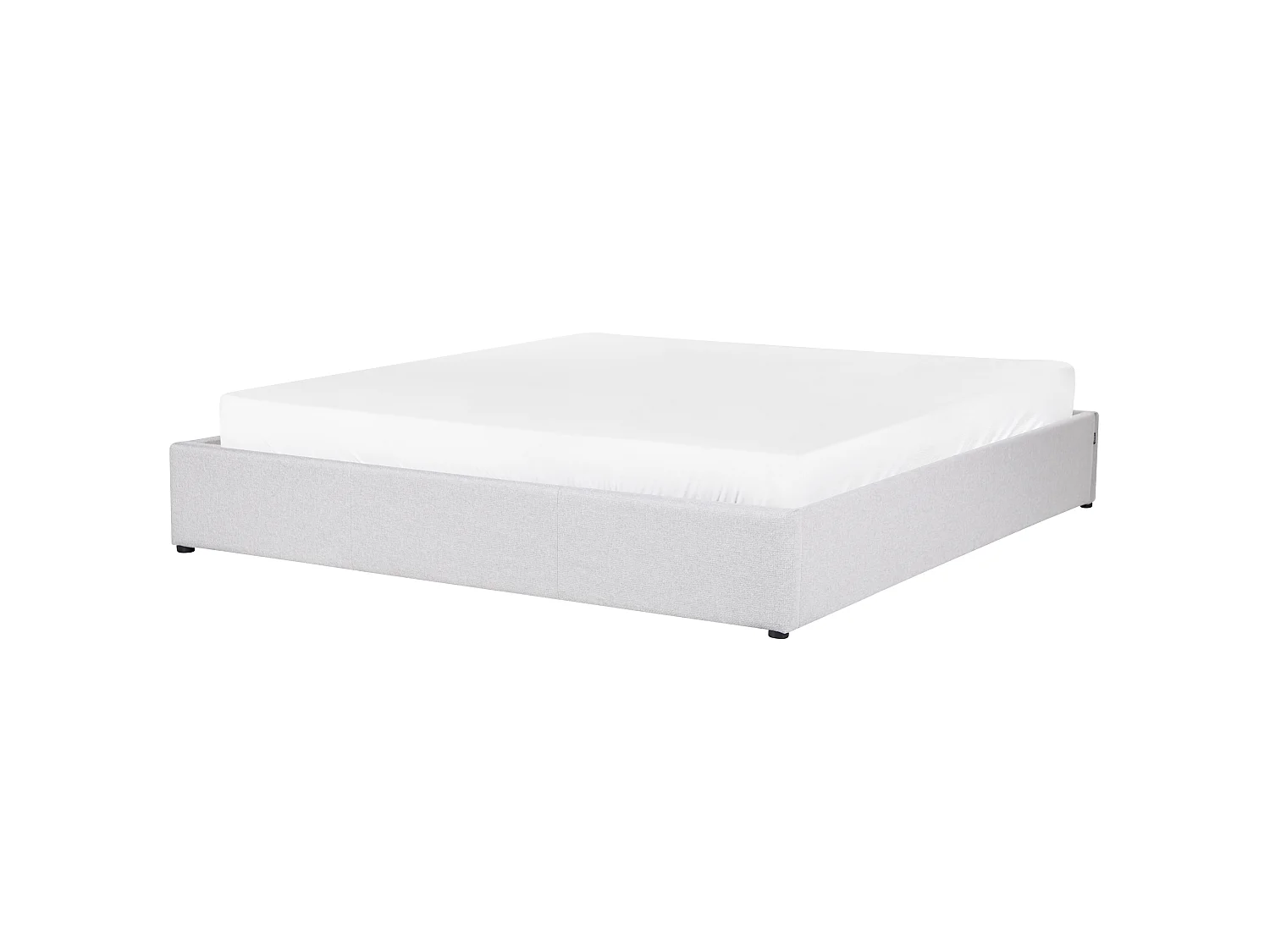Lit ottoman Tissu DINAN 180 x 200 cm Gris clair