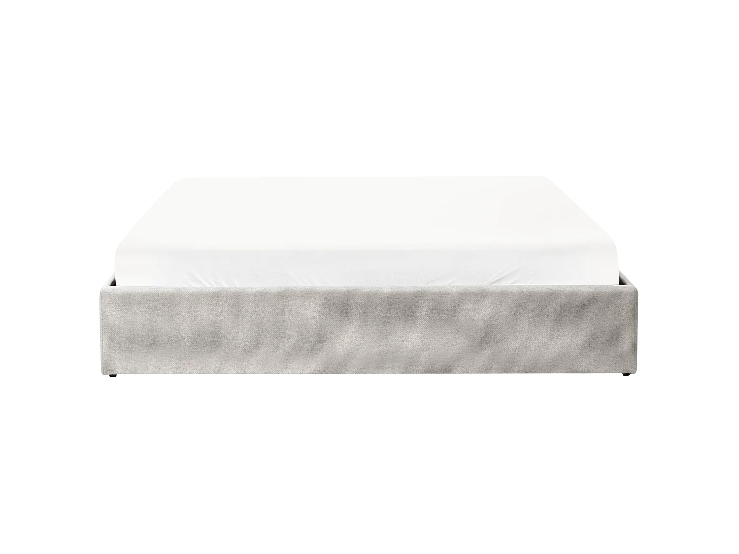 Lit ottoman Tissu DINAN 180 x 200 cm Gris clair