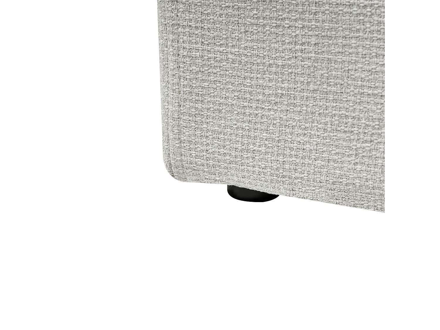 Lit ottoman sans tête de lit Tissu DINAN 160 x 200 cm Beige clair