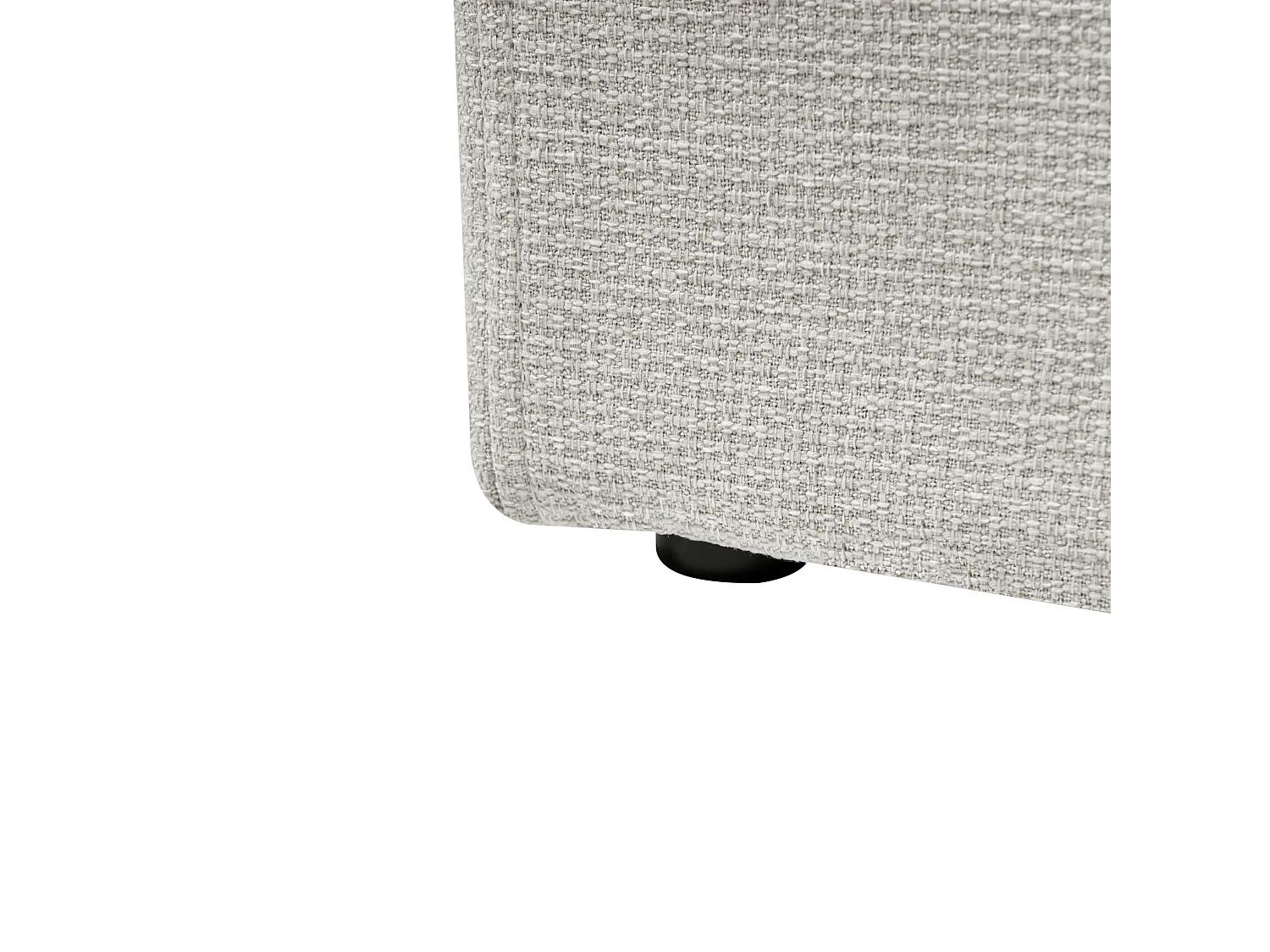 Lit ottoman sans tête de lit Tissu DINAN 180 x 200 cm Beige clair