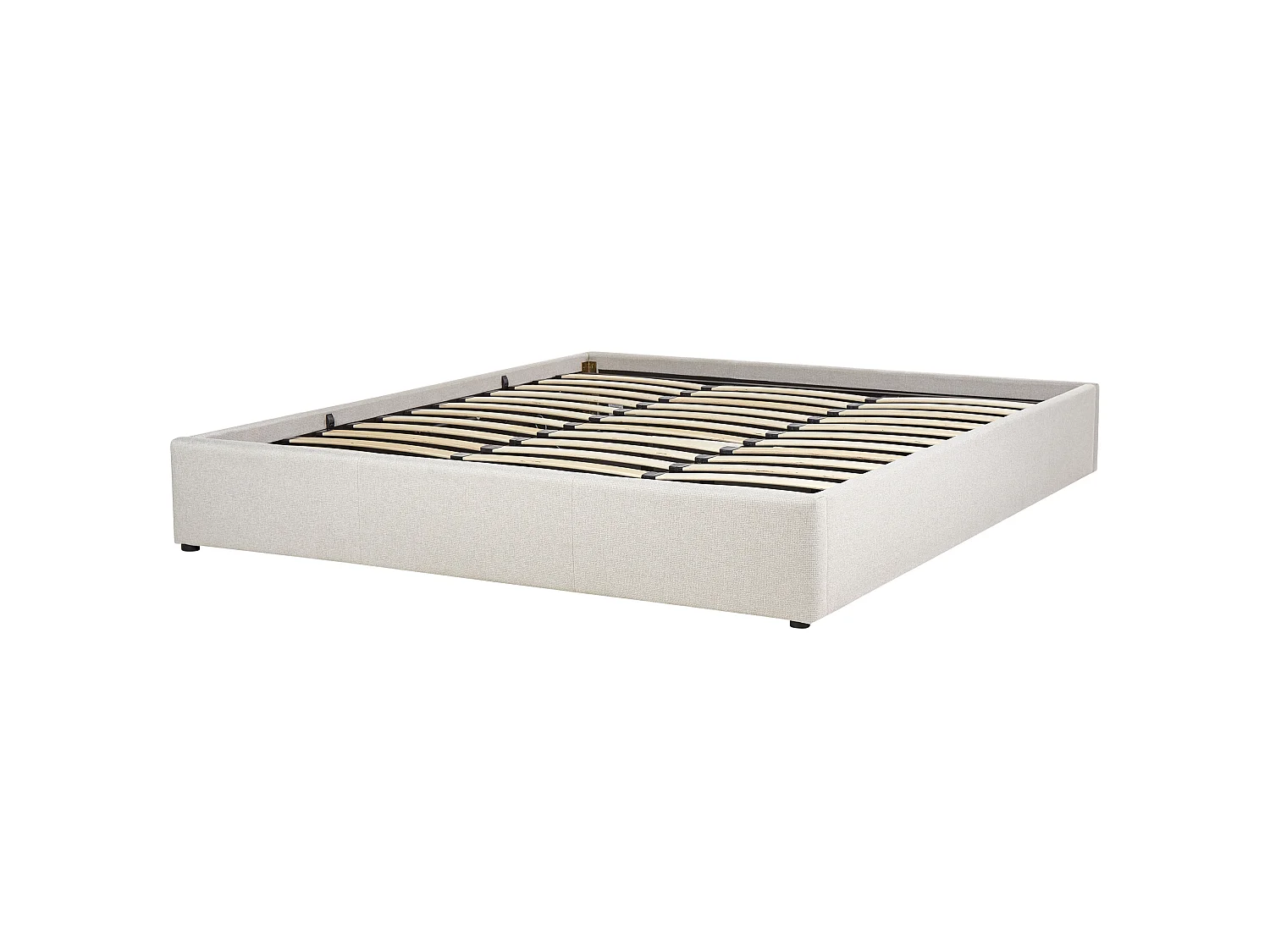 Letto contenitore Tessuto DINAN 180 x 200 cm Beige chiaro
