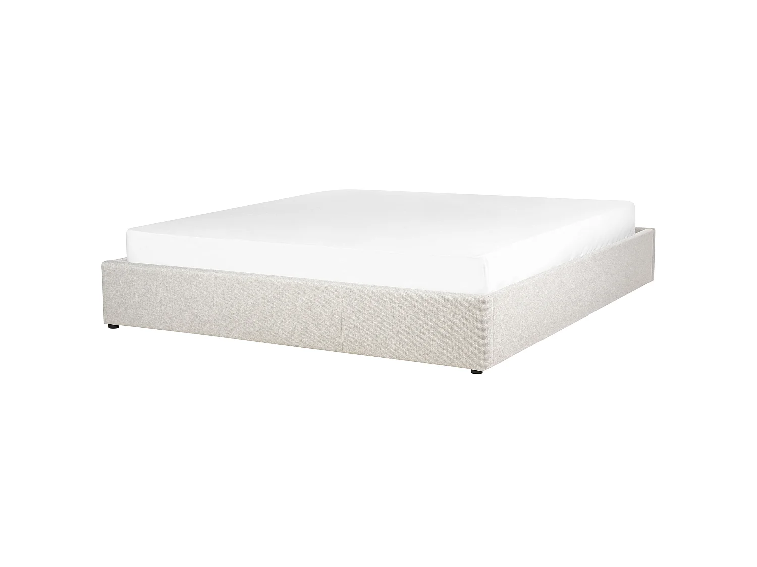 Letto contenitore Tessuto DINAN 180 x 200 cm Beige chiaro