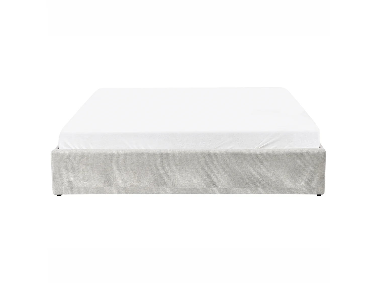 Letto contenitore Tessuto DINAN 180 x 200 cm Beige chiaro