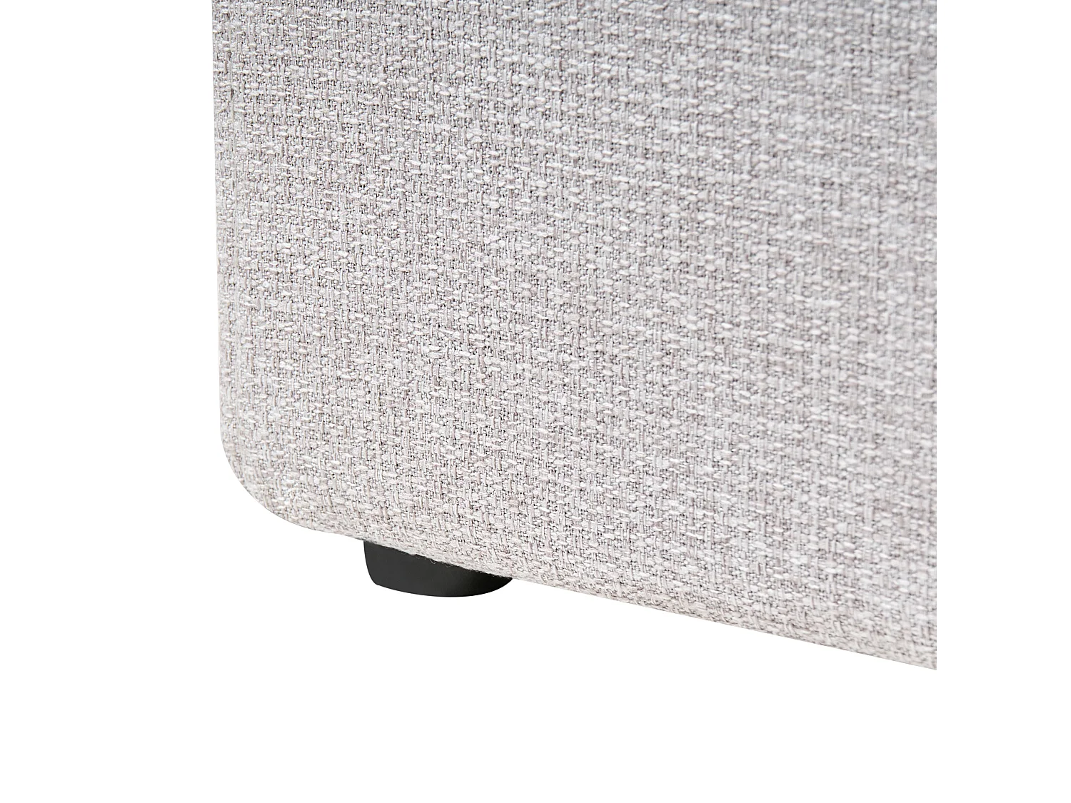 Lit ottoman sans tête de lit Tissu DINAN 140 x 200 cm Gris clair
