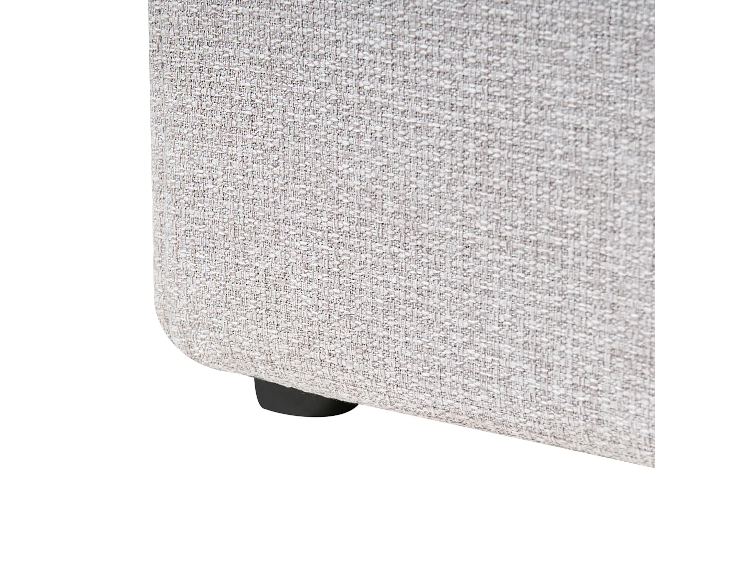 Lit ottoman sans tête de lit Tissu DINAN 140 x 200 cm Gris clair