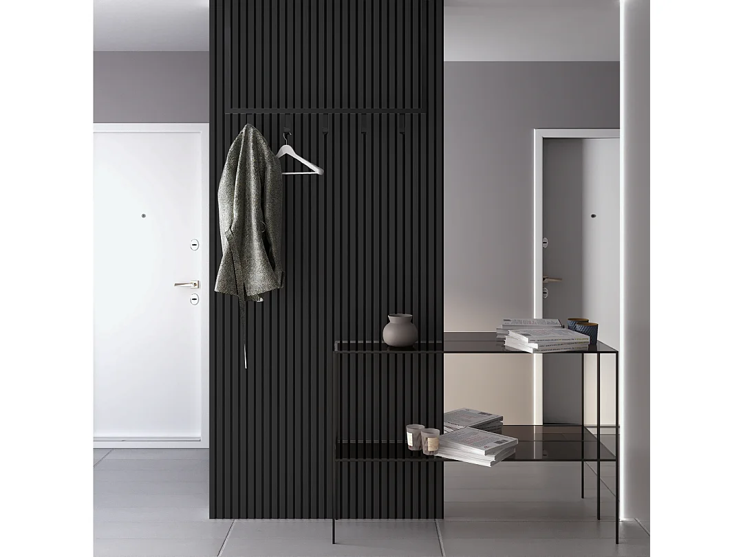 Panneau décoratif acoustique BELLA HAIR - MDF premium, tasseaux verticaux, 278 x 60 cm