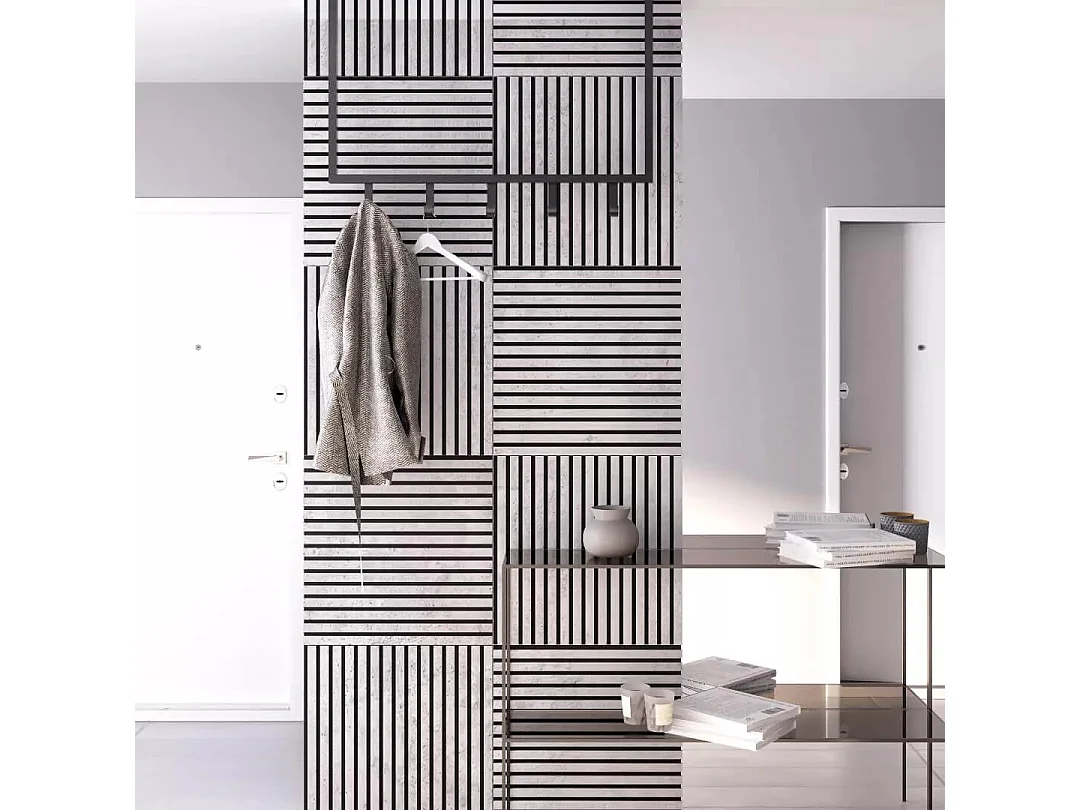 Protocole Home - Panneau acoustique scandinave 60 x 60 cm, 0,9 cm d'épaisseur, bois issu de foresterie durable et plastiques recyclés.