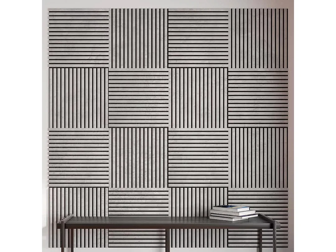 Protocole Home - Panneau acoustique scandinave 60 x 60 cm, 0,9 cm d'épaisseur, bois issu de foresterie durable et plastiques recyclés.