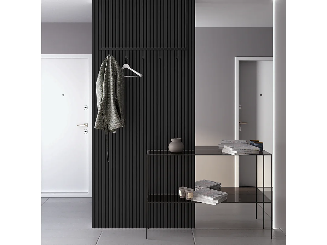 Protocole Home Panneaux muraux à tasseaux BELLA HAIR 278 x 60 cm MDF avec feutrine acoustique.