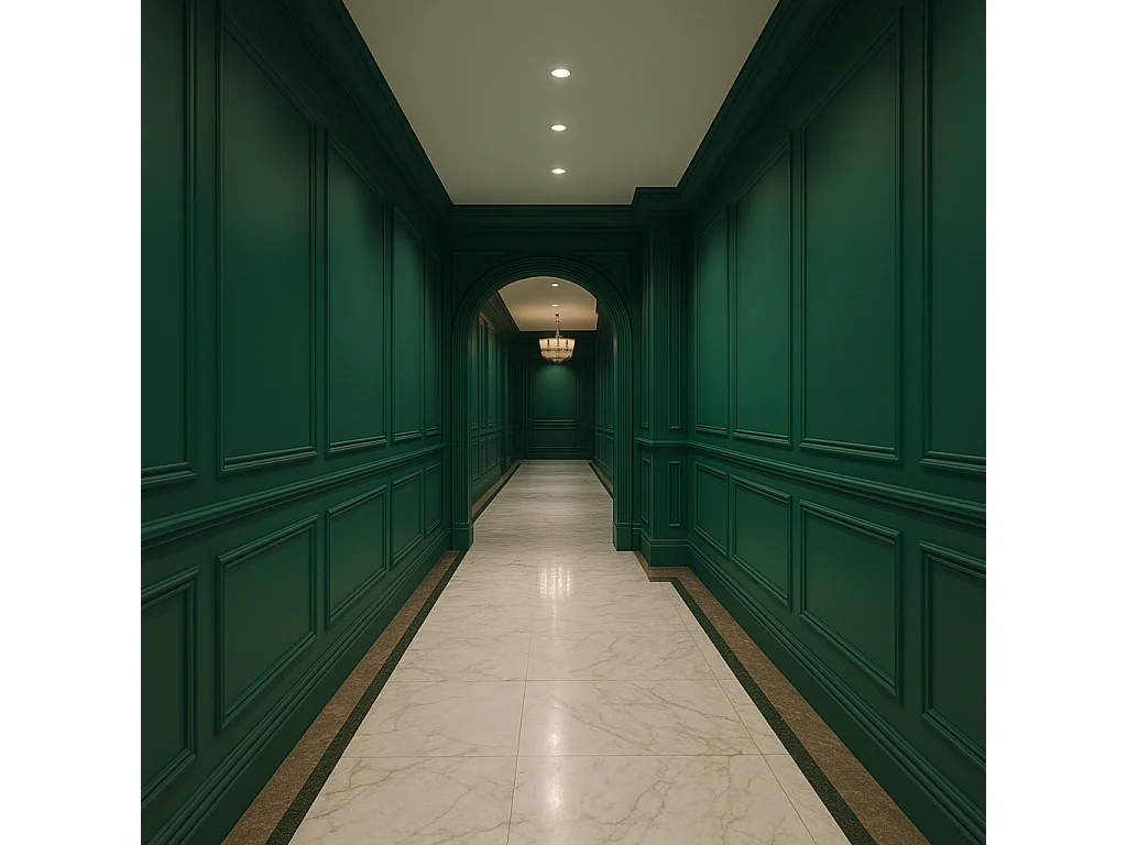 Protocole Home - Moulure murale peignable en polymère blanc mat 2400 x 25 x 15 mm.