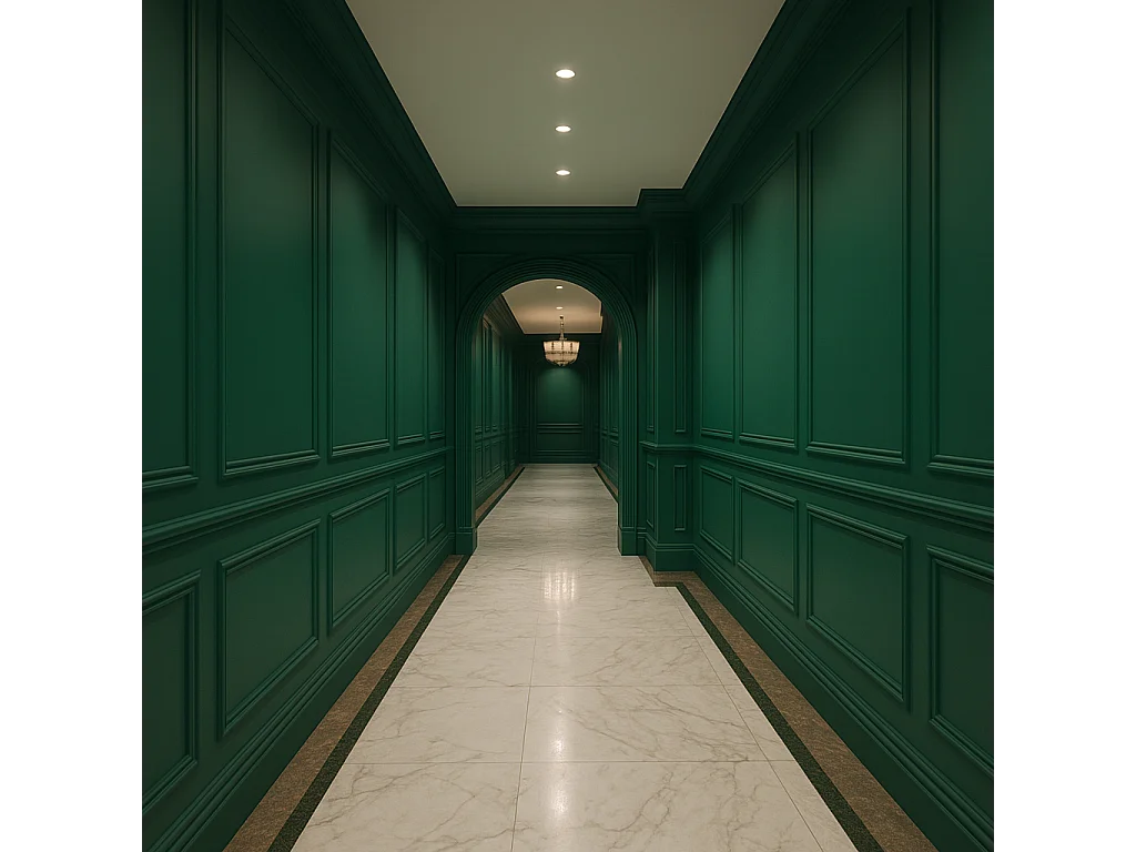 Protocole Home - Moulure murale peignable en polymère blanc mat 2400 x 25 x 15 mm.