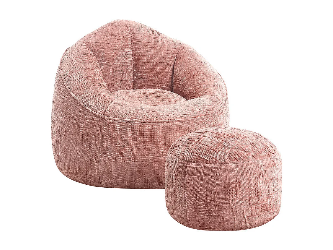 Pouf poire adulte pour chambre et salon – Confortable et moderne - Rouge