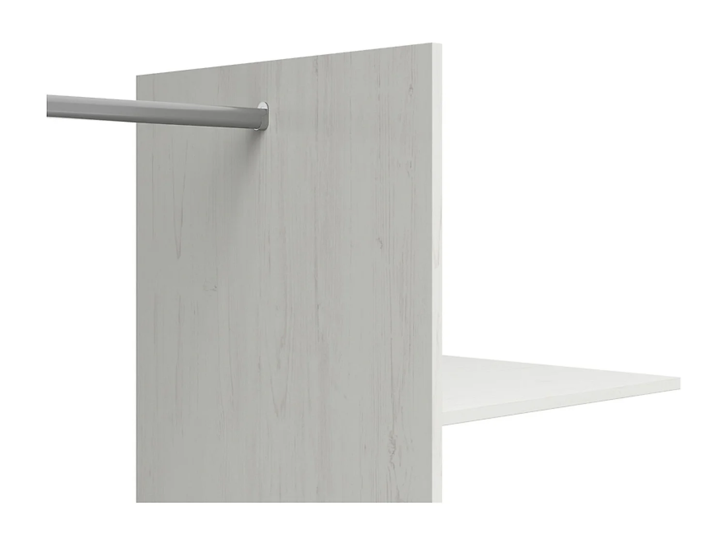 Armoire Placard à deux portes , coloris Blanc pin andersen/Chêne clair - Longueur 101,5 x Profondeur 57 x Hauteur 200,5 cm