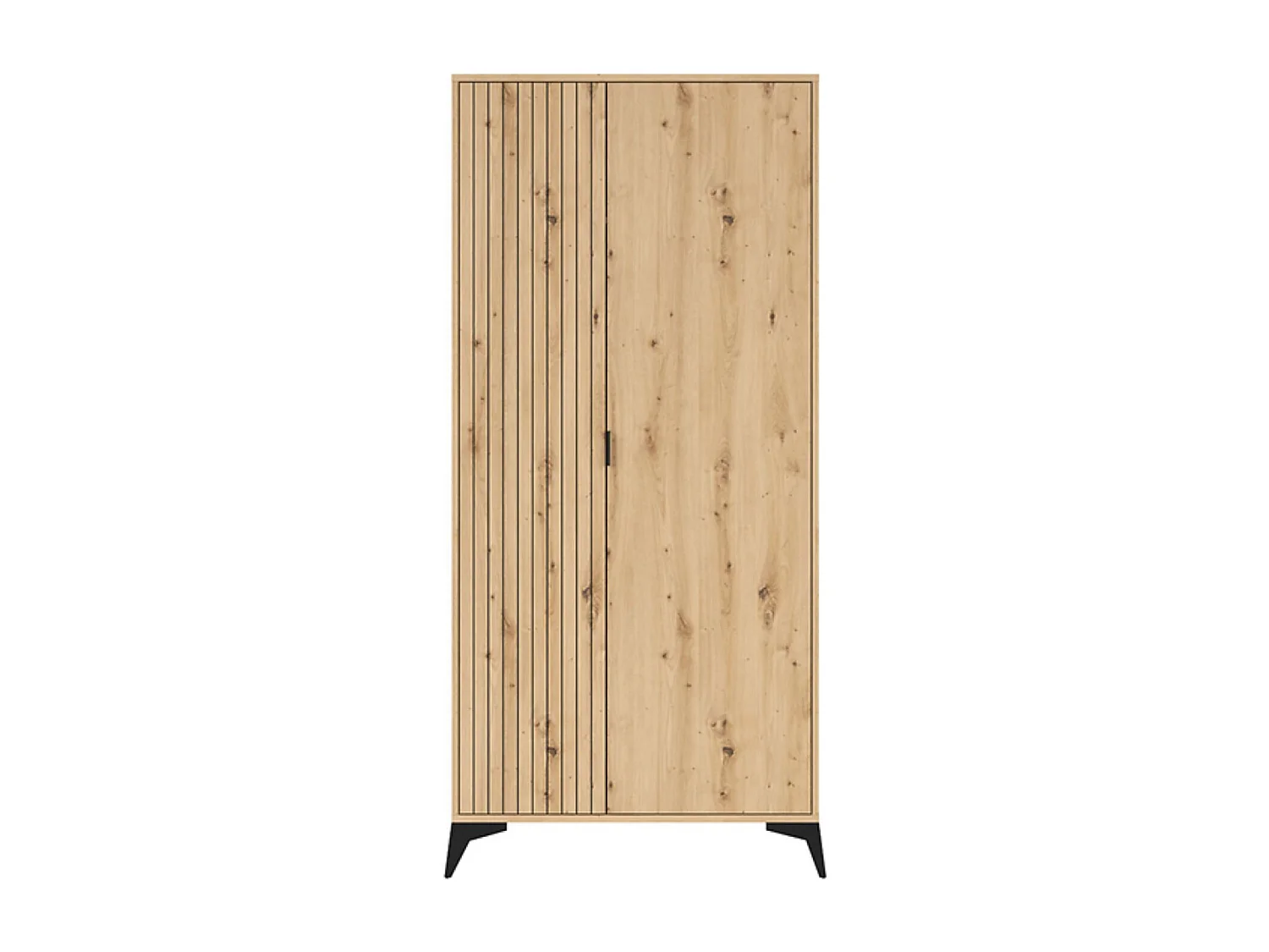 Armoire à 2 portes Placard,coloris Chêne artisan - Longueur 90 x Profondeur 55 x Hauteur 197 cm