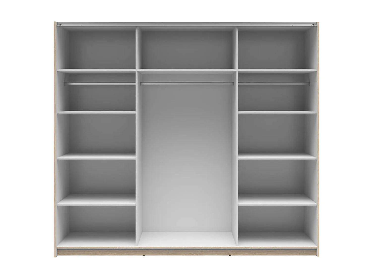 Armoire à 2 portes coulissante coloris chêne Sonoma - Longueur 220 x Profondeur 60 x Hauteur 195,5 cm