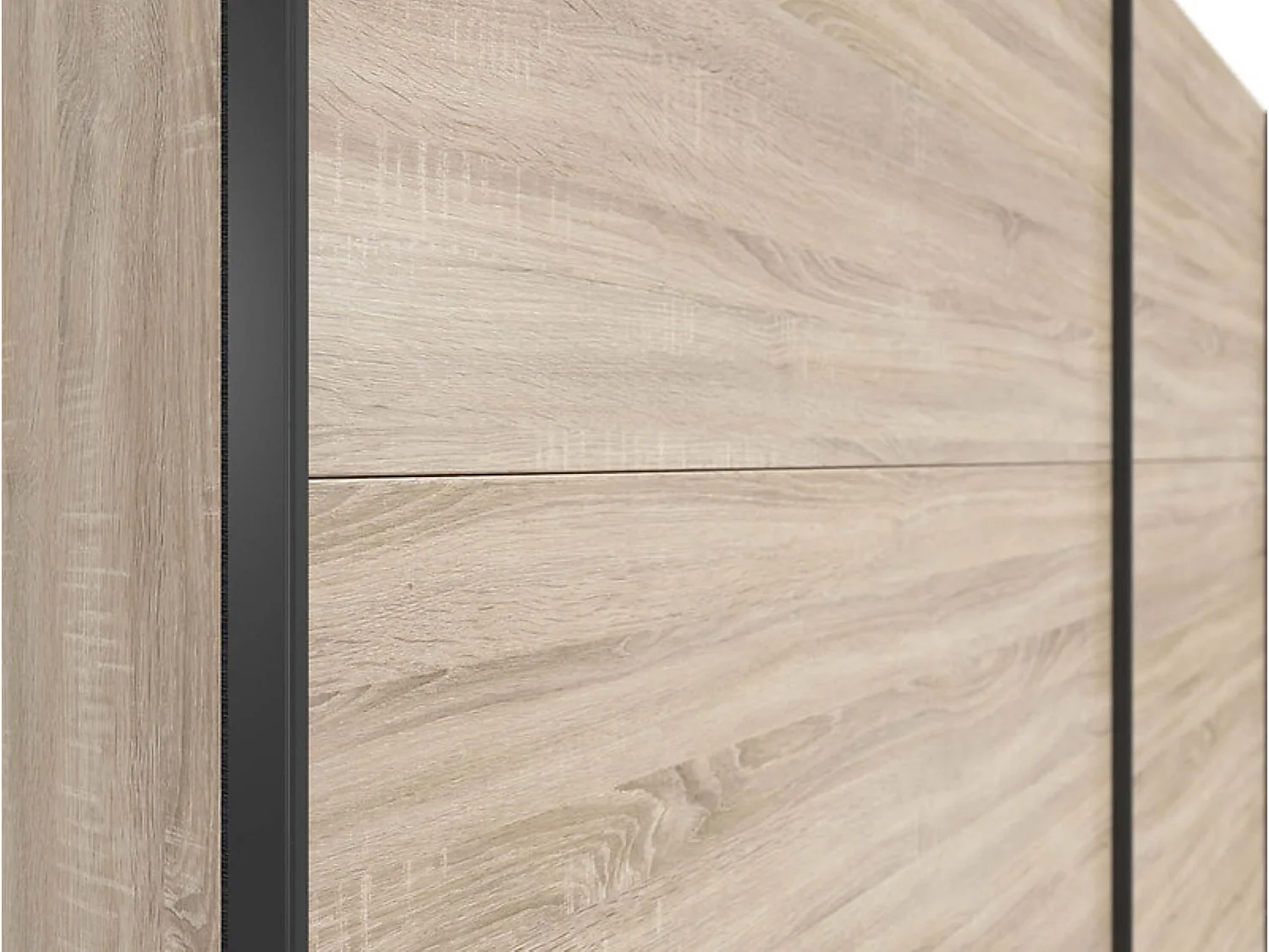 Armoire à 2 portes coulissante coloris chêne Sonoma - Longueur 220 x Profondeur 60 x Hauteur 195,5 cm