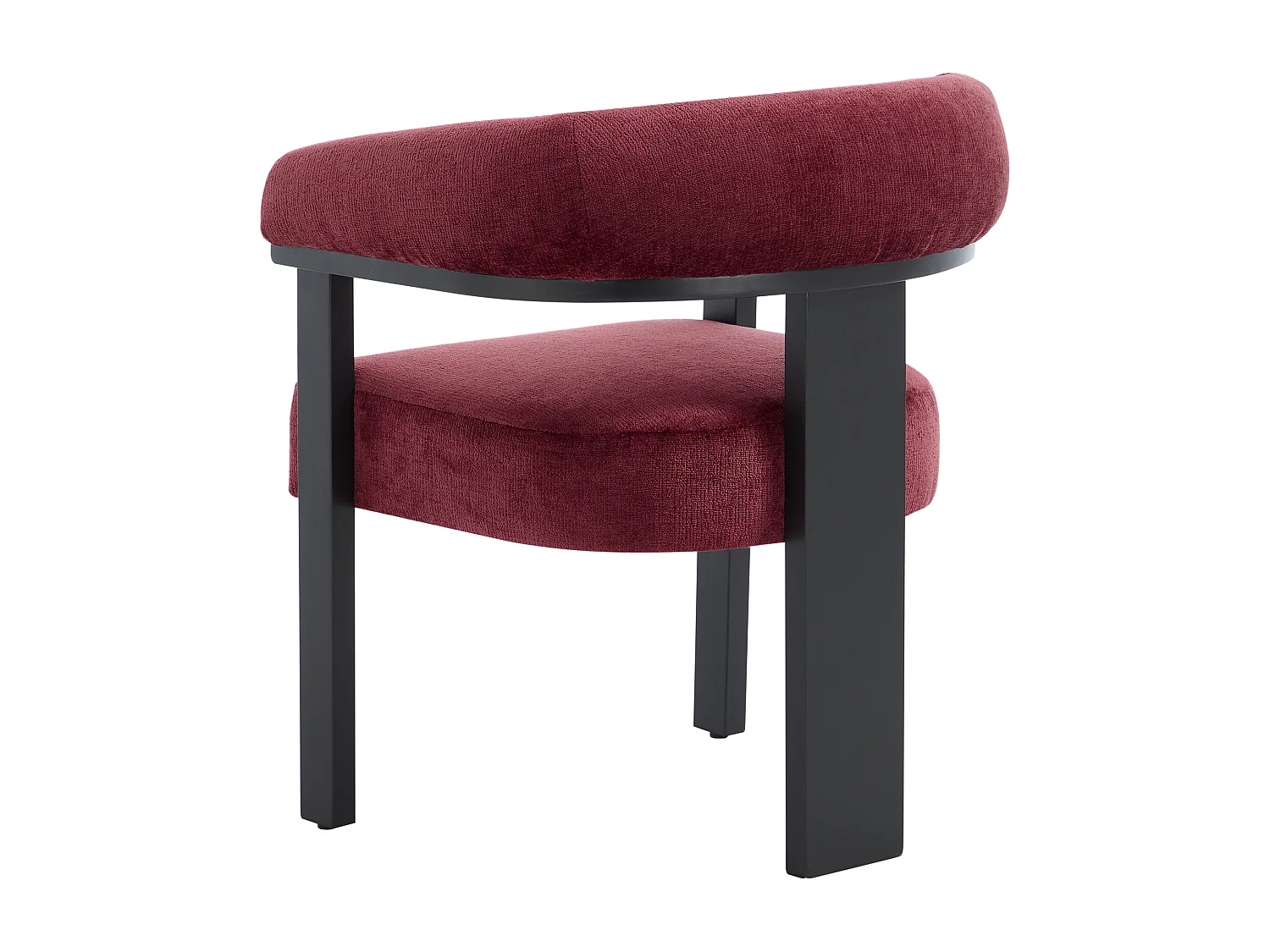 Set van 2 stoelen met armleuningen in structuurstof en zwart rubberhout - Bordeaux - LIVELIA van Pascal Morabito