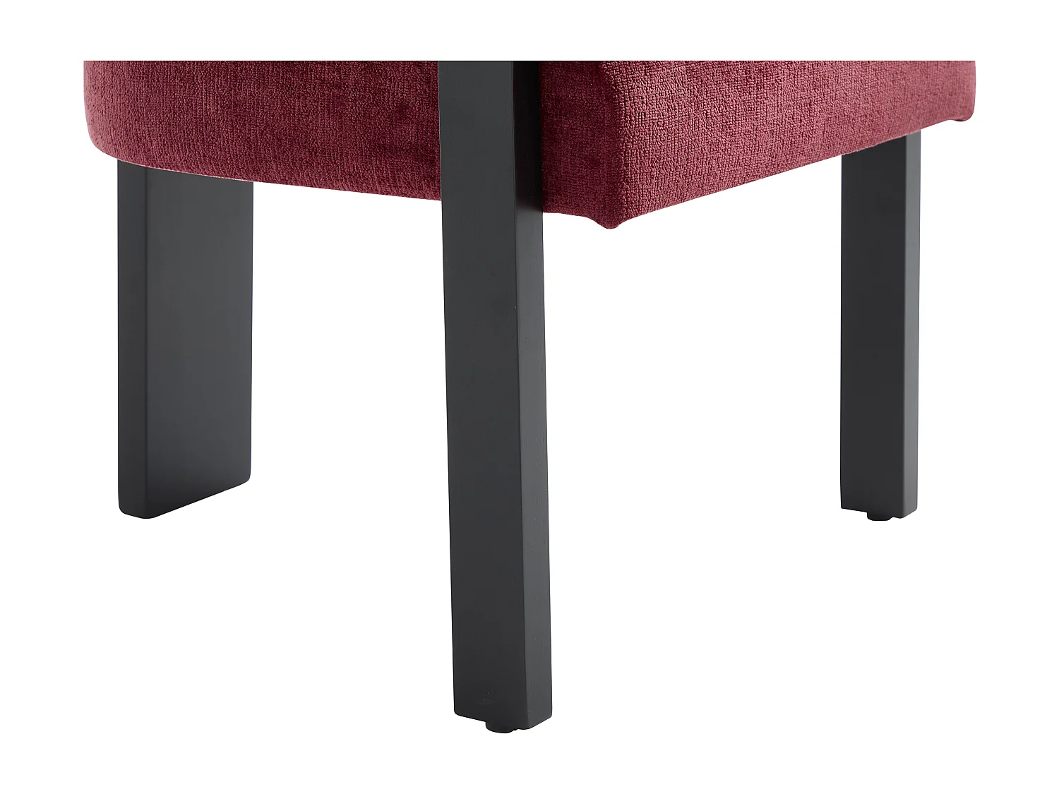 Set van 6 stoelen met armleuningen in structuurstof en zwart rubberhout - Bordeaux - LIVELIA van Pascal Morabito