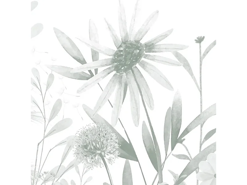 Crédence cuisine en aluminium - motif floral vert - 240x50 cm (en 2 bandeaux)