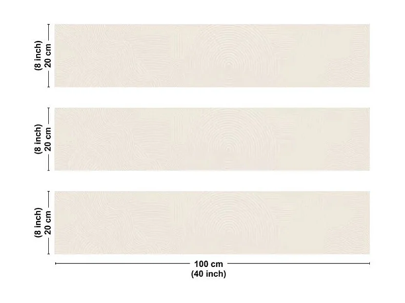 Crédence cuisine en aluminium - motif sable beige - 300x20 cm (en 3 bandeaux)