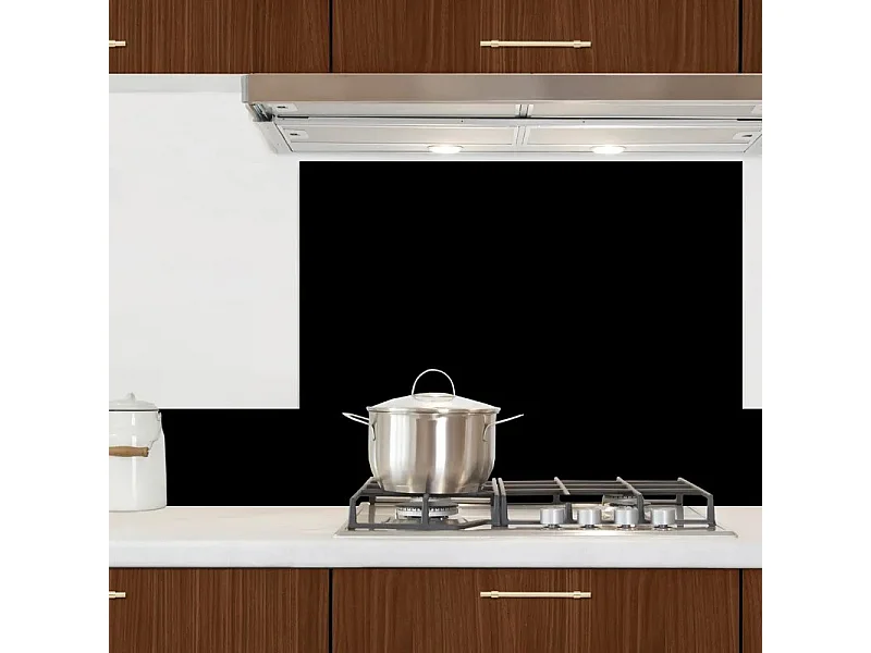 Crédence cuisine en aluminium - essentiel noir - 300x20 cm (en 3 bandeaux)