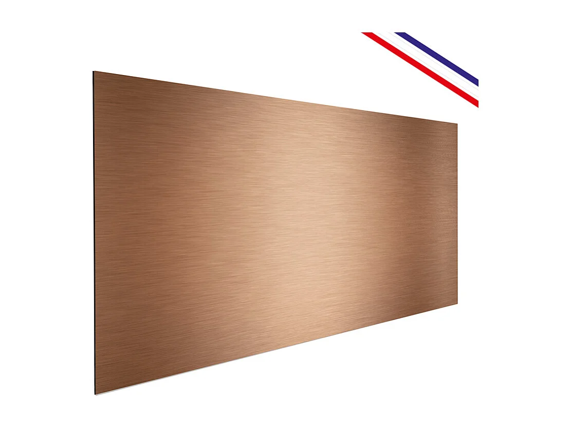 Crédence cuisine en aluminium - effet industriel cuivre - 360x50 cm (en 3 bandeaux)
