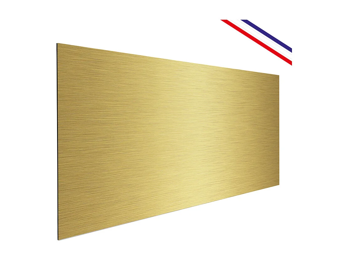 Crédence cuisine en aluminium - effet industriel doré - 300x20 cm (en 3 bandeaux)