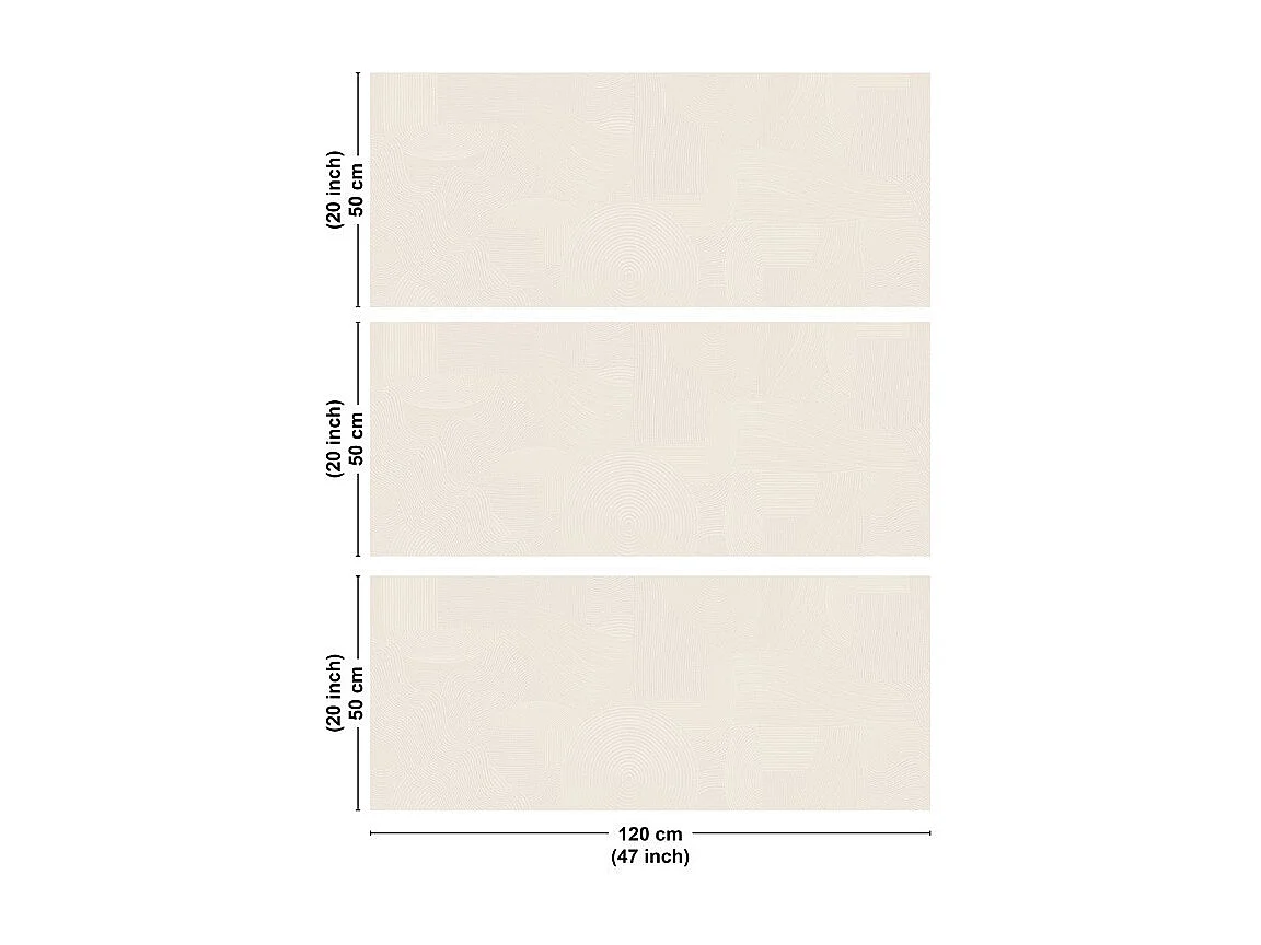 Crédence cuisine en aluminium - motif sable beige - 360x50 cm (en 3 bandeaux)