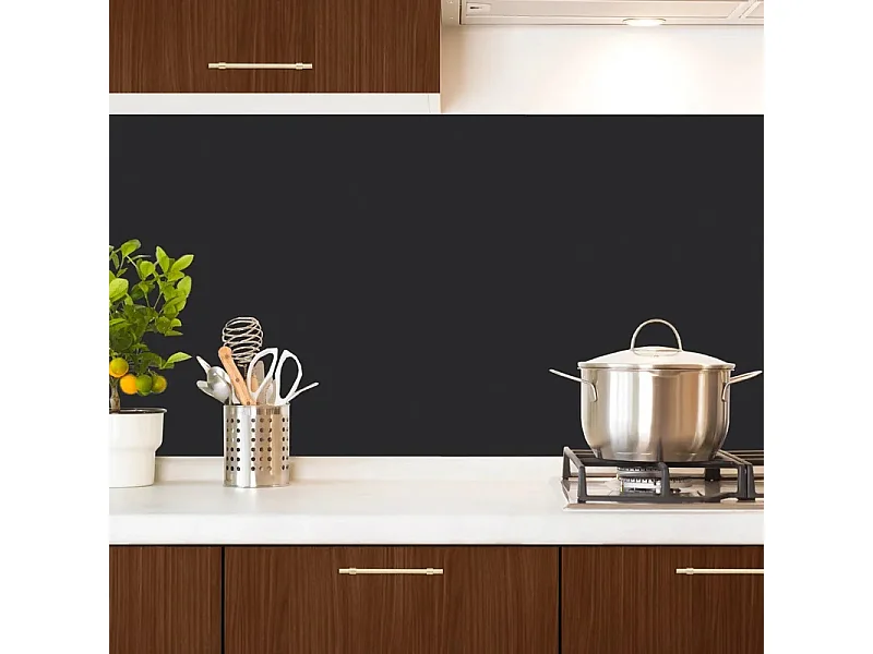 Crédence cuisine en aluminium - effet ardoise gris RAL7016 - 240x50 cm (en 2 bandeaux)