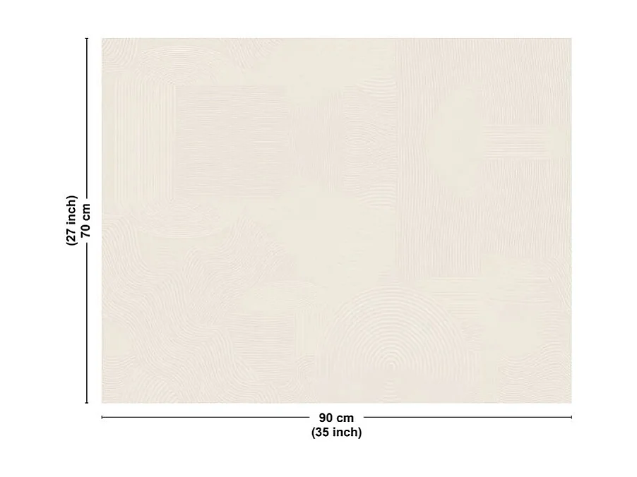 Fond de hotte en aluminium - motif sable beige - 70x90 cm