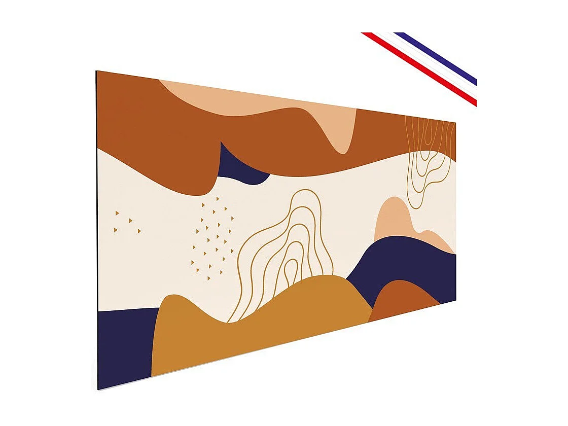 Crédence cuisine en aluminium - design orange - 360x50 cm (en 3 bandeaux)