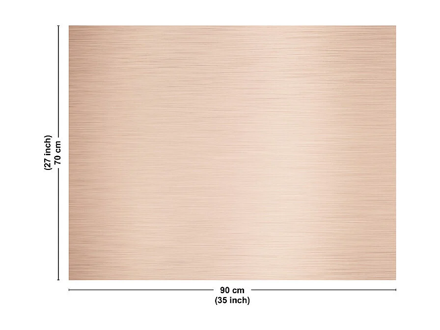 Fond de hotte en aluminium - effet industriel rose - 70x90 cm