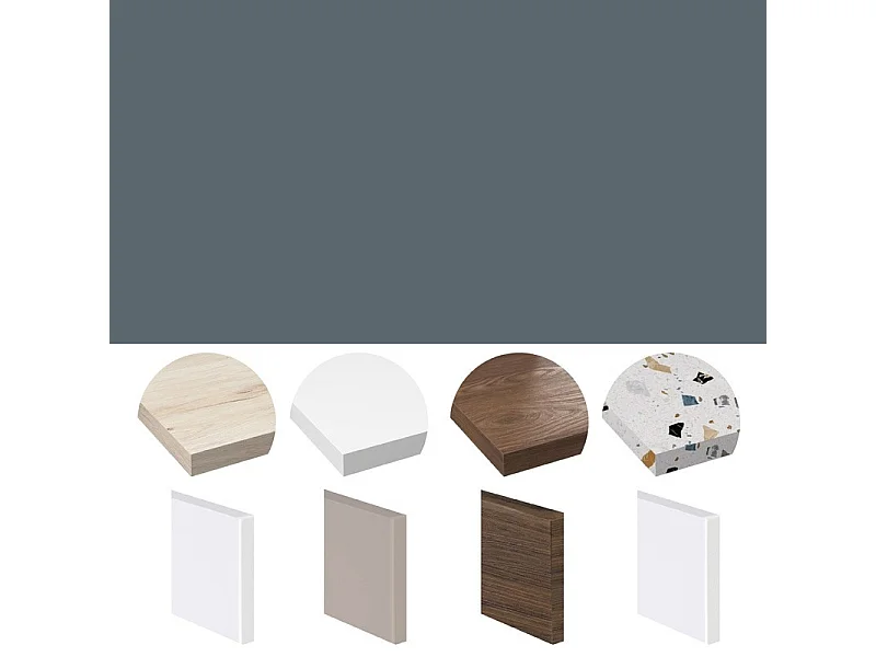 Crédence cuisine en aluminium - essentiel bleu paon - 300x20 cm (en 3 bandeaux)