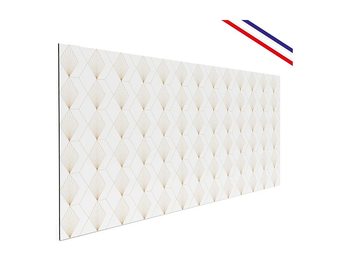 Crédence cuisine en aluminium - art déco blanc 240x50 cm (en 2 bandeaux)